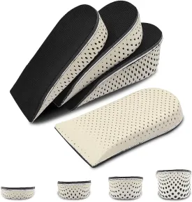 1 Pair eva Breathable Memory Foam Height Increase Insole Invisible Increased Heel Lifting Inserts Shoe Lifts Shoe Pads Elevator Insoles for Men WomenHalfHalf Pad-4CM