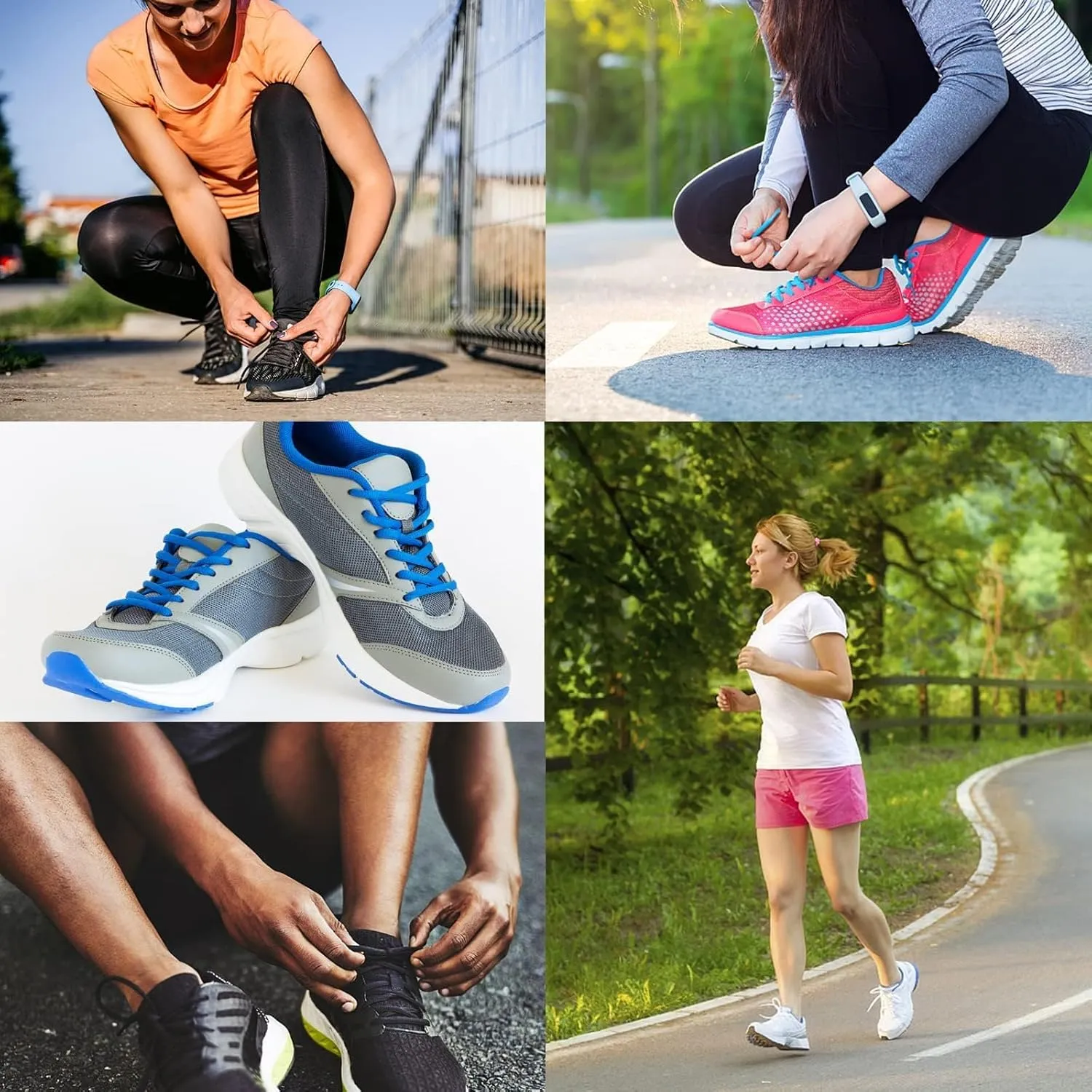 2 Pairs Oval Athletic Shoelaces 30 Colors 1/4" Half Round Shoe Laces for Sneakers