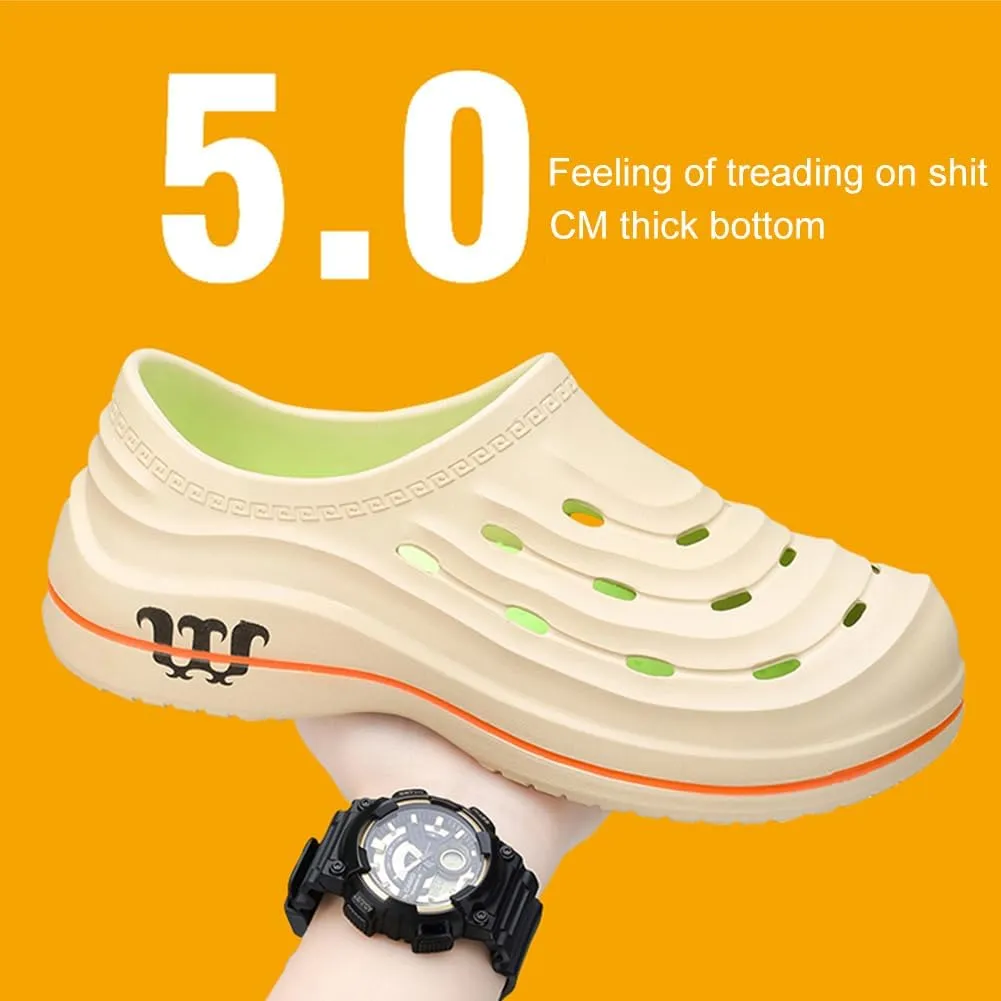 Armadillo Chef Shoes - Women's Kitchen Garden Nurse Shoes, Non-Slip, Comfortable, Waterproof, Oil Resistant, Black, Size 5.5