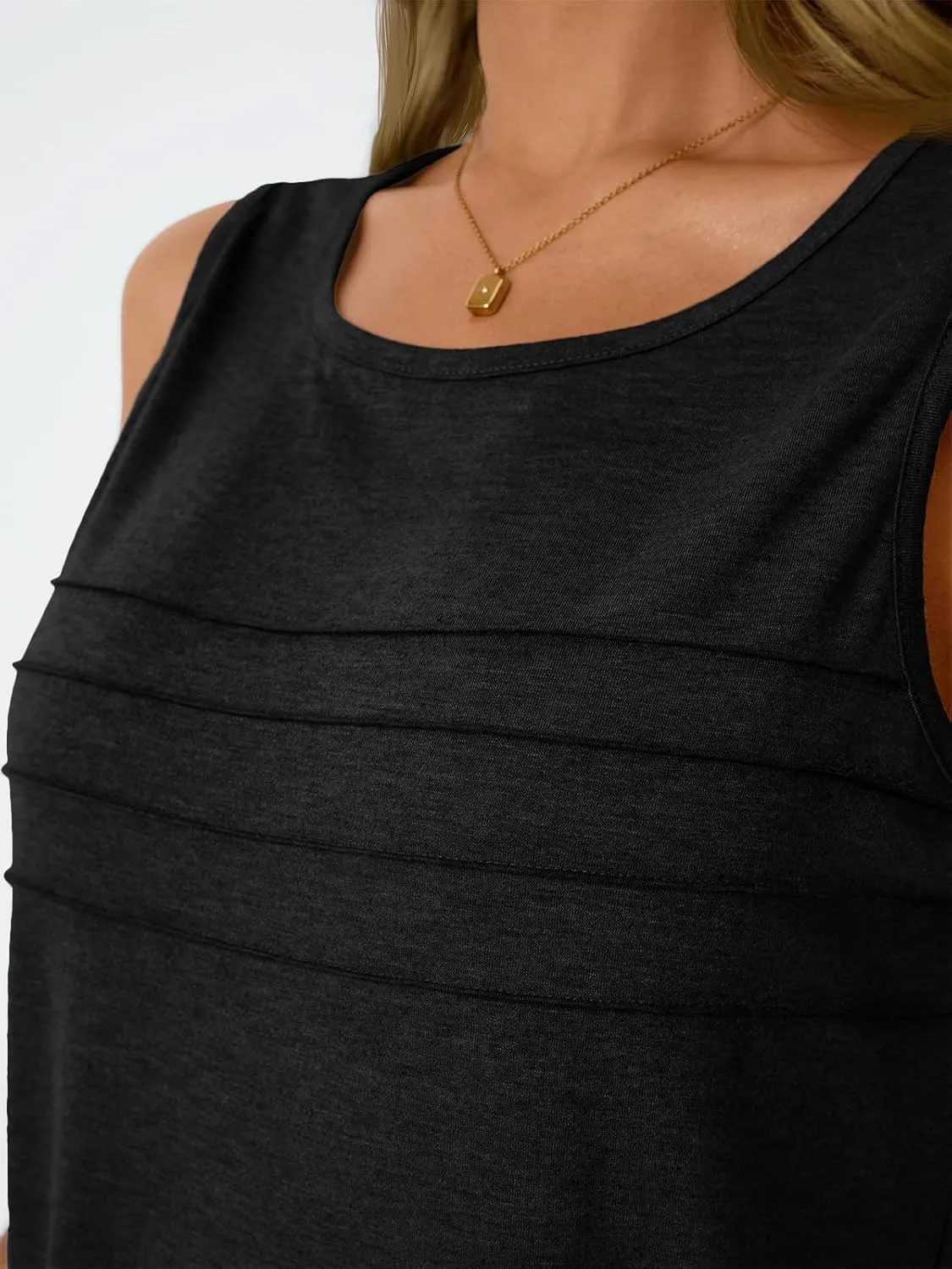 AUTOMET Womens Tank Tops 2025 Summer Dressy Casual Blouses Sleeveless Flowy Crewneck Outfits Basic Trendy Clothes