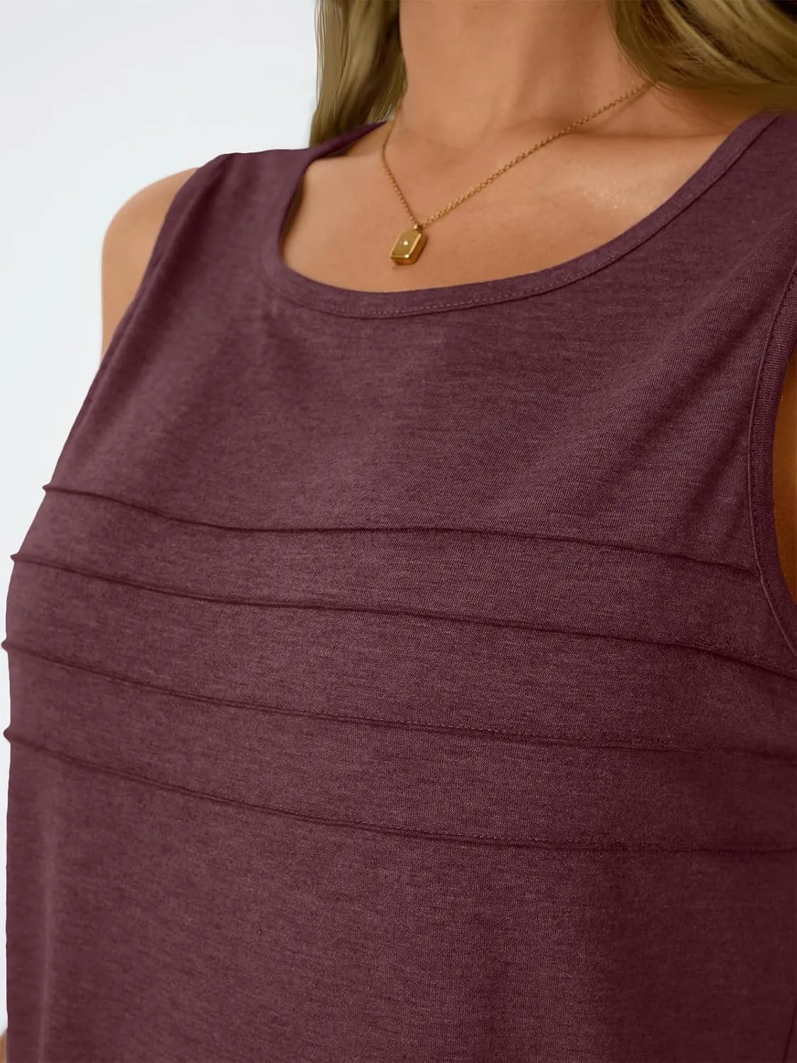 AUTOMET Womens Tank Tops 2025 Summer Dressy Casual Blouses Sleeveless Flowy Crewneck Outfits Basic Trendy Clothes