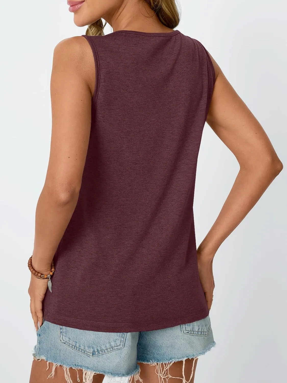 AUTOMET Womens Tank Tops 2025 Summer Dressy Casual Blouses Sleeveless Flowy Crewneck Outfits Basic Trendy Clothes