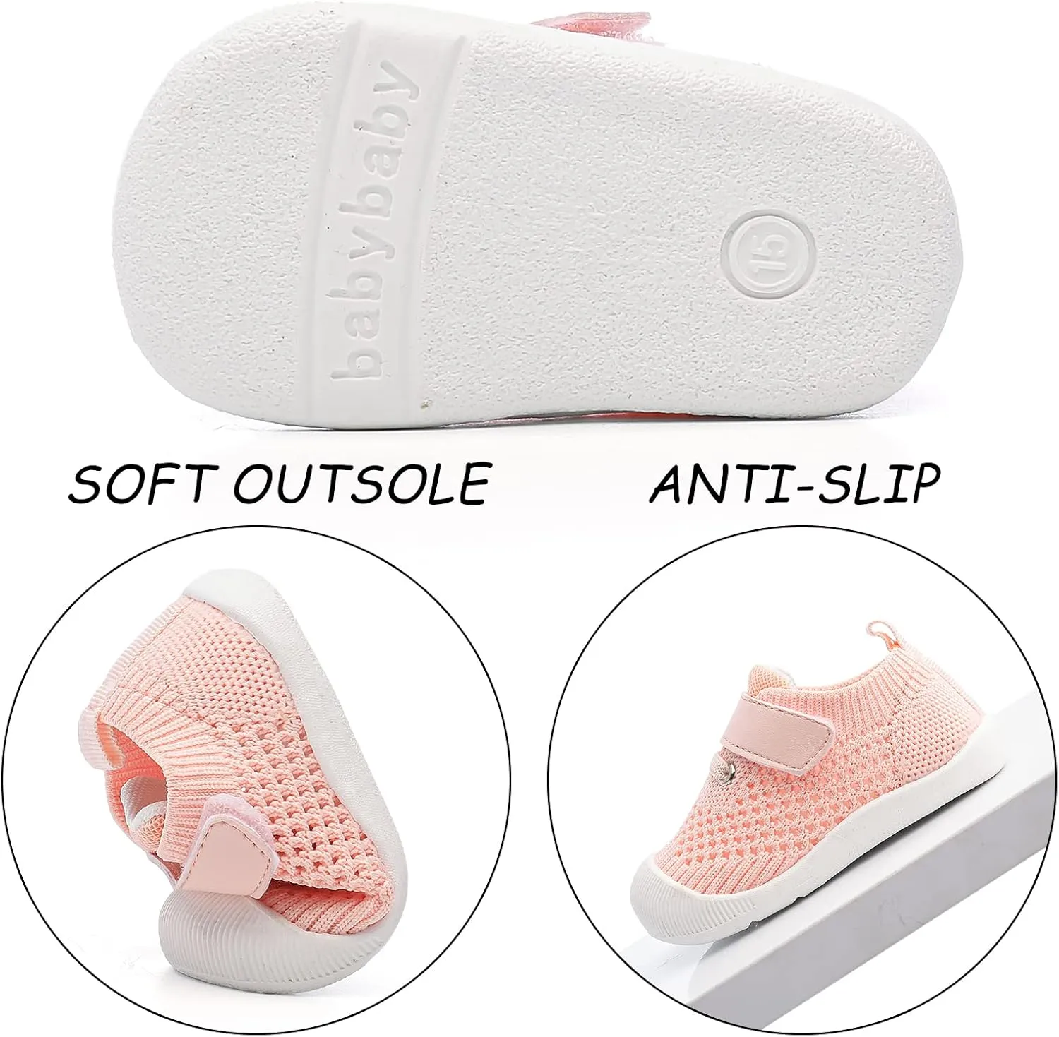 Baby Boys & Girls First Walking Shoes - Non-Slip, Breathable Infant Sneakers for 6-18 Months