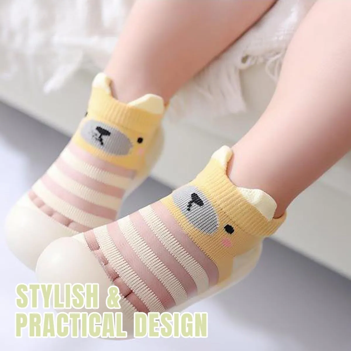 Baby Sock Shoes Boys Girls First Walking Shoes Non Slip Lightweight Toddler Infant Indoor Outdoor