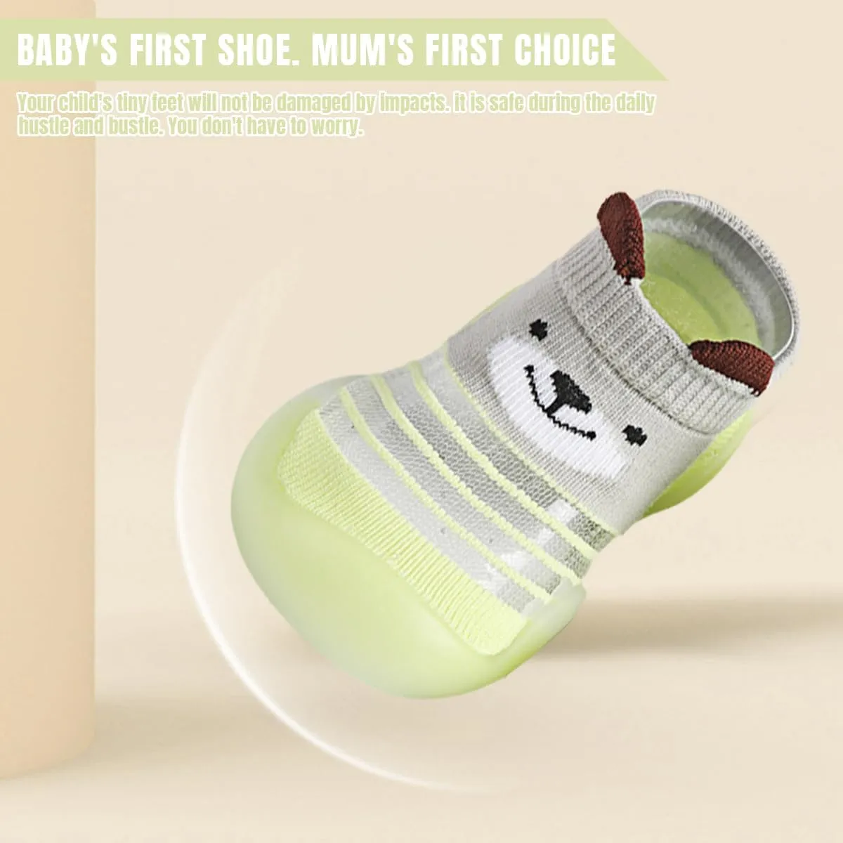 Baby Sock Shoes Boys Girls First Walking Shoes Non Slip Lightweight Toddler Infant Indoor Outdoor