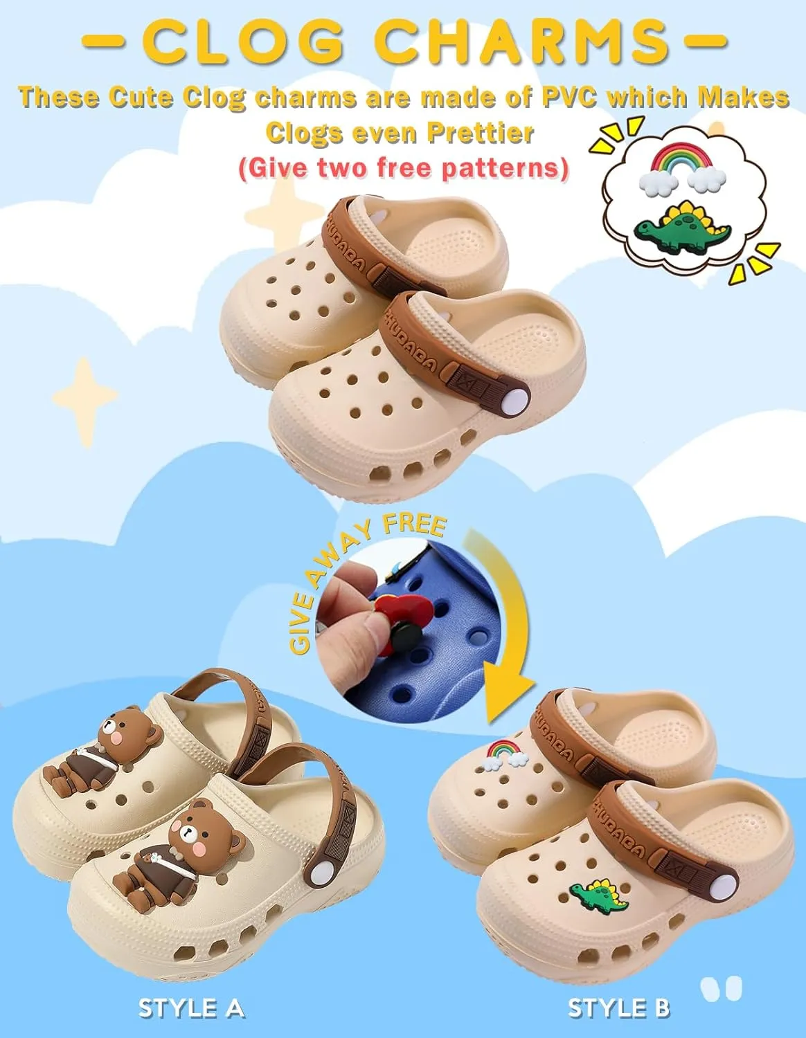 Boys Girls Toddler Clogs Little Kids Slip on Slides Sandals Children Summer Beach Pool Outdoor Water Shoes Shower Slippers