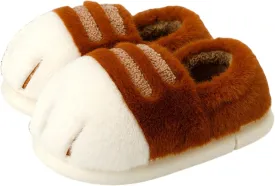 Cat Paw Slippers - Unisex Adults & Kids - Beige - Slip-On - Plush & Memory Sponge Interior - Anti-Slip EVA Sole - Washable - Home Slippers