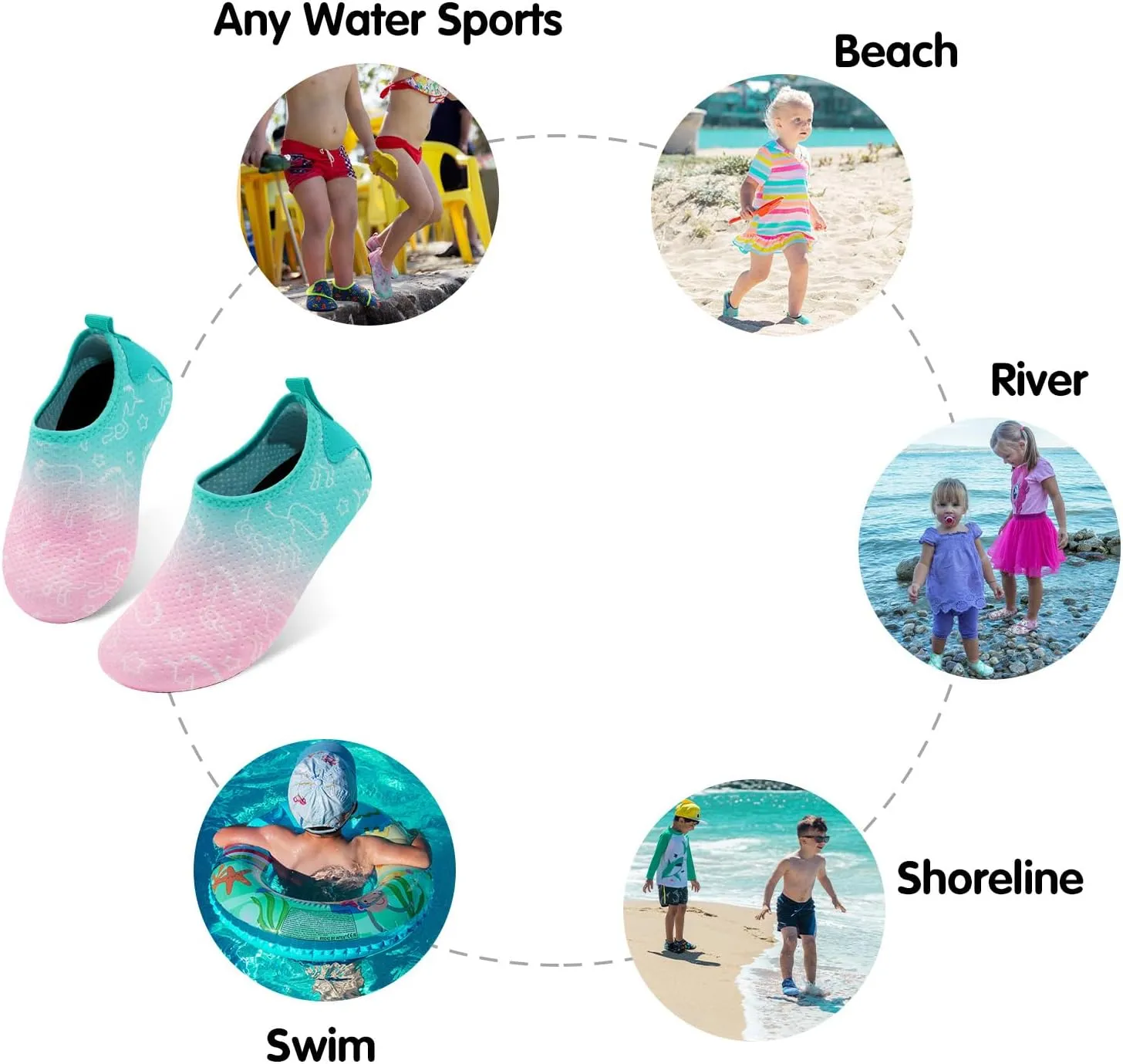 Centipede Demon Kids Water Shoes Girls Boys Outdoor Quick Dry Barefoot Aqua Socks for Sport Beach Swim Pool Surf