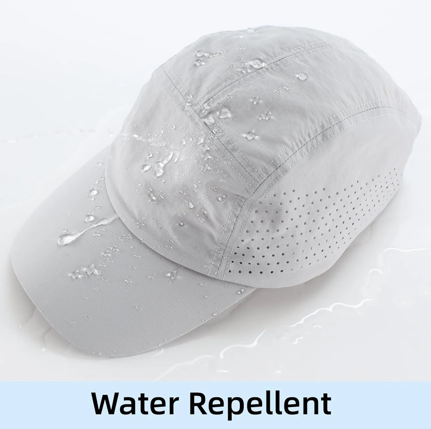 Connectyle Men's Breathable Run Hat Quick Dry Reflective Sport Cap Adjustable Lightweight Baseball Hat Unstructured Design