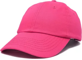DALIX Womens Cap Adjustable Hat 100% Cotton Black White Gold Lavender Blue Pink Lime Green Hot Pink