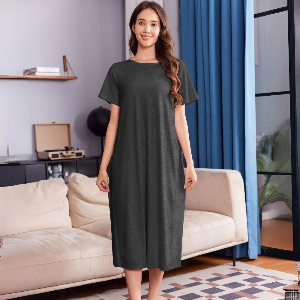 Deyeek Open Back Hospital Gowns for Women Post Shoulder Surgery Dress Adaptive Clothing Night Robes for Spinal Recovery