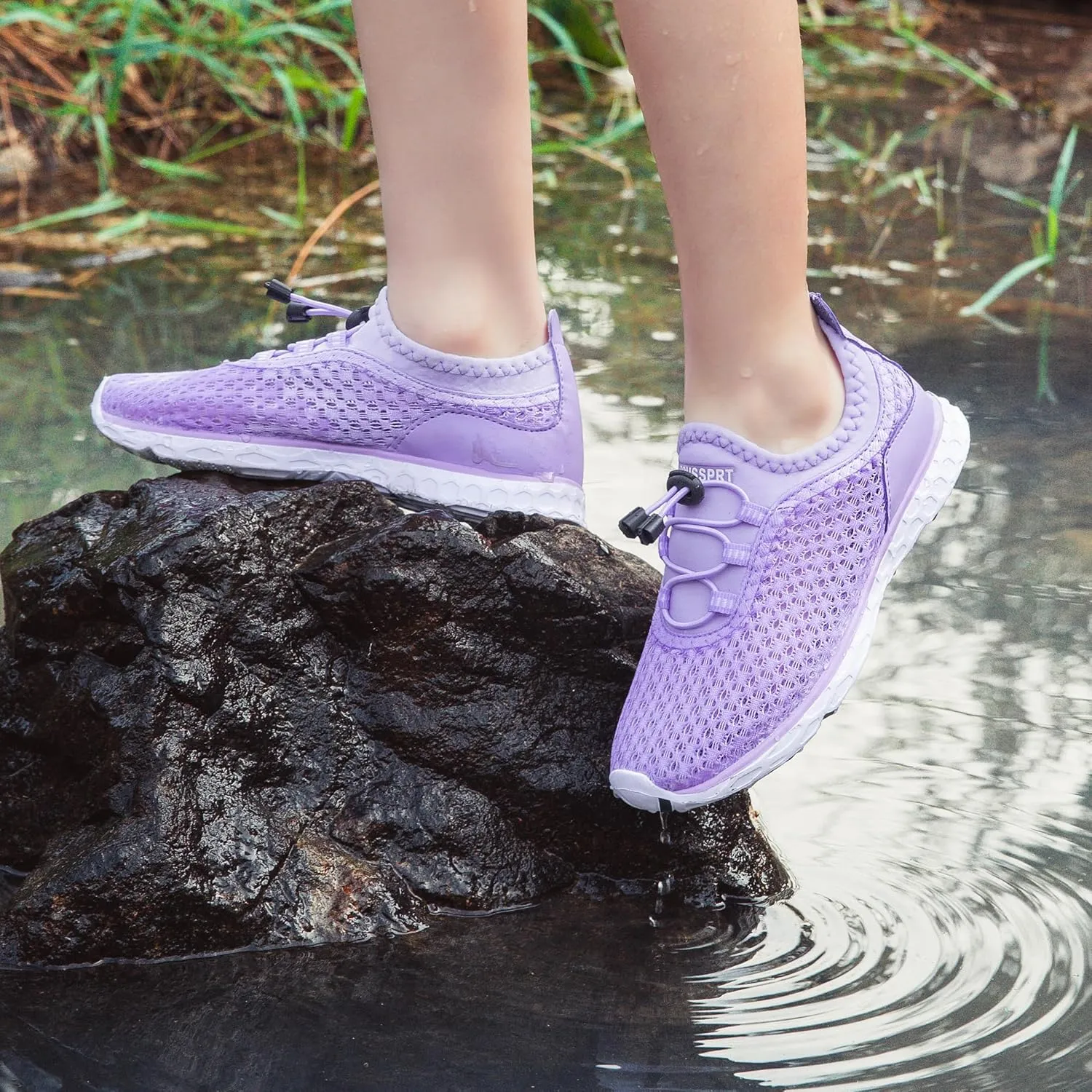 DOUSSPRT Water Shoes for Kids Boys Girls Quick Dry Beach Sports Swim Pool Aqua Shoes for Toddler/Little Kid/Big Kid