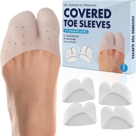 Dr. Frederick's Original All-Day Comfort Toe Sleeves - 4 ct - Gel Toe Caps with Metatarsal Pads for Pain Relief - Breathable Design for Men & Women