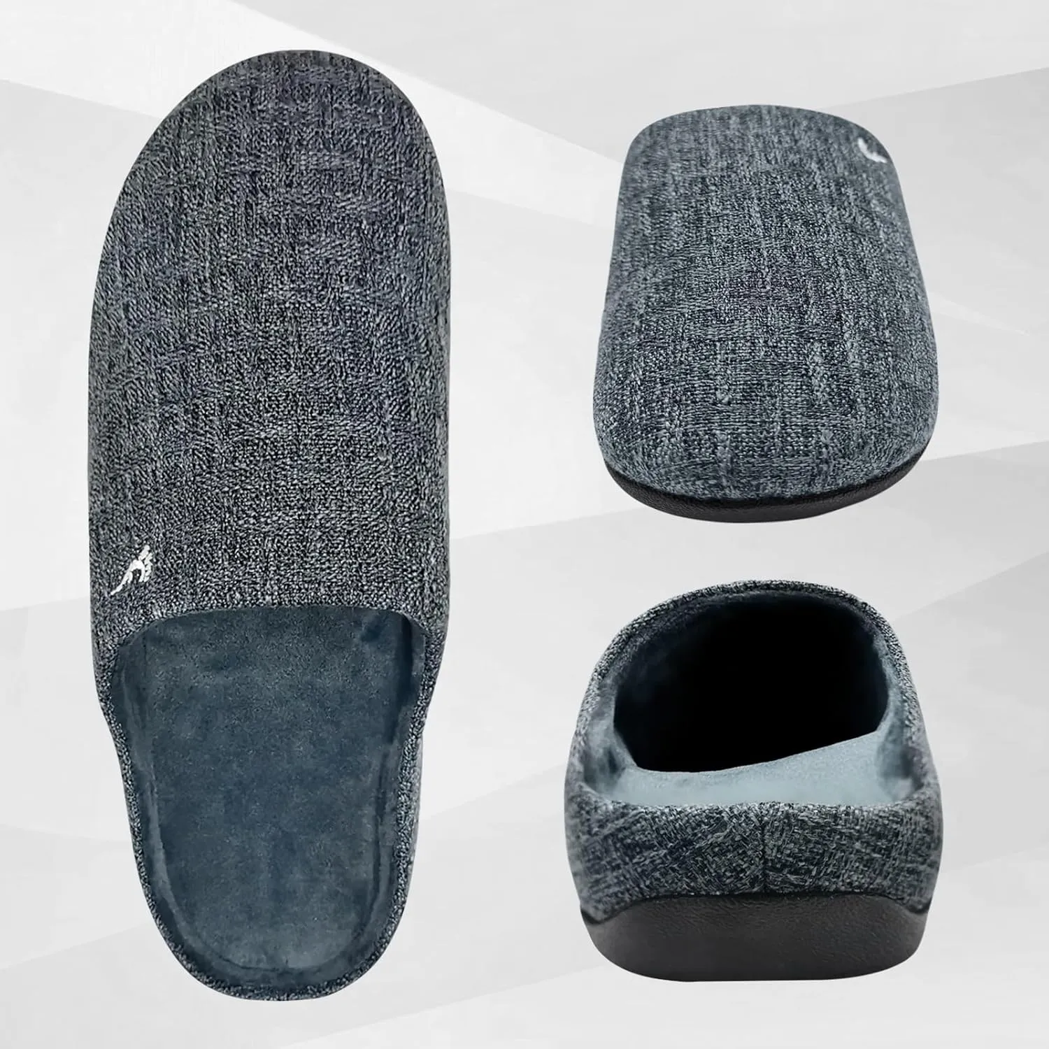 ERGOfoot Orthotic Slippers with Arch Support for Plantar Fasciitis Pain Relief, Comfortable Orthopedic Clog House Shoes with Indoor Outdoor Anti-Skid Rubber Sole
