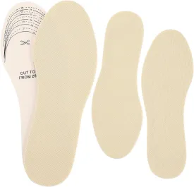 Eurzom 2 Pairs Kids Insoles Shoe Inserts Children Memory Sponge Insoles Washable Replacement Breathable Latex, Cutting Size Soft Women Toddler Shoe Filler for Spring Summer(Beige)