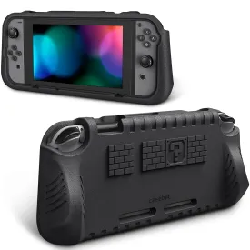 FINTIE Kids Case Compatible with Nintendo Switch with Game Card Slots - [Ultralight] Shockproof Protective Cover with Ergonomic Grip, Kids Friendly Grip Case for Switch Console, Black