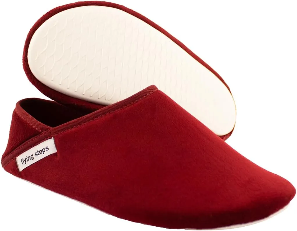 Flyingsteps Slippers for Men, Home Shoes, Non-Slip Sole, Warm and Comfortable, Plush Lining, Suitable for Bedroom, Bathroom, Living Room