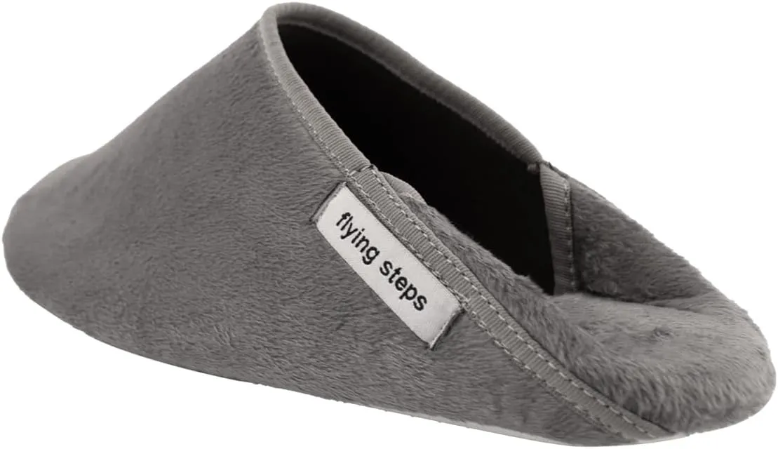 Flyingsteps Slippers for Men, Home Shoes, Non-Slip Sole, Warm and Comfortable, Plush Lining, Suitable for Bedroom, Bathroom, Living Room