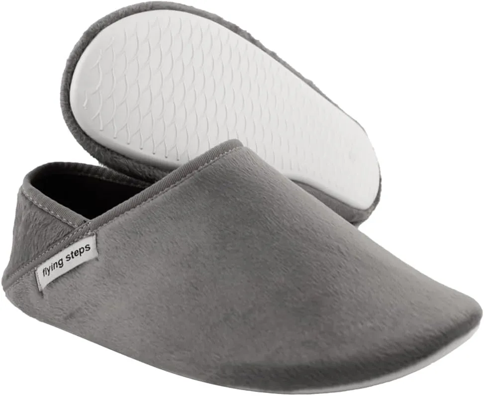 Flyingsteps Slippers for Men, Home Shoes, Non-Slip Sole, Warm and Comfortable, Plush Lining, Suitable for Bedroom, Bathroom, Living Room