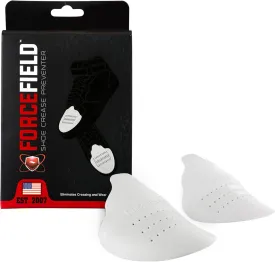 FORCEFIELD Shoe Crease Preventer - Foam Crease Protector for Shoes & Boots - Fits Inside Toe Box, Prevents Creasing - Adhesive Strips for Secure Fit - Fits Kids Size 4-7, Womens 5-12, Mens 8 