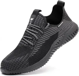 Furuian Steel Toe Shoes for Men Women Comfortable Non Slip Men's Safety Steel Toe Sneakers Industrial Warehouse Contstruction Work Shoes for Men
