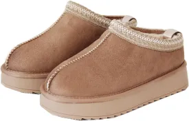 Gegefur Women's Snow Boots Platform Boot Fur Lined Slip On Short Boots