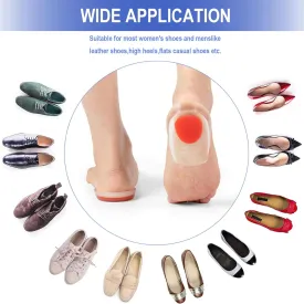 Gel Heel Cups/Pads for Plantar Fasciitis, 4 Pack, for Achilles Tendonitis, Shoe Wedge Inserts for Plantar Fasciitis, Bone Spur, Foot Pain Relief Support, Comfort Cushion Insoles for Women & Men(Large)