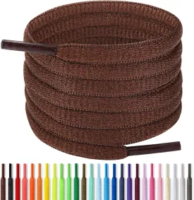 Handshop 1/4" Oval Athletic Shoelaces 24"-72" in 22 Colors Half Round Shoe Laces