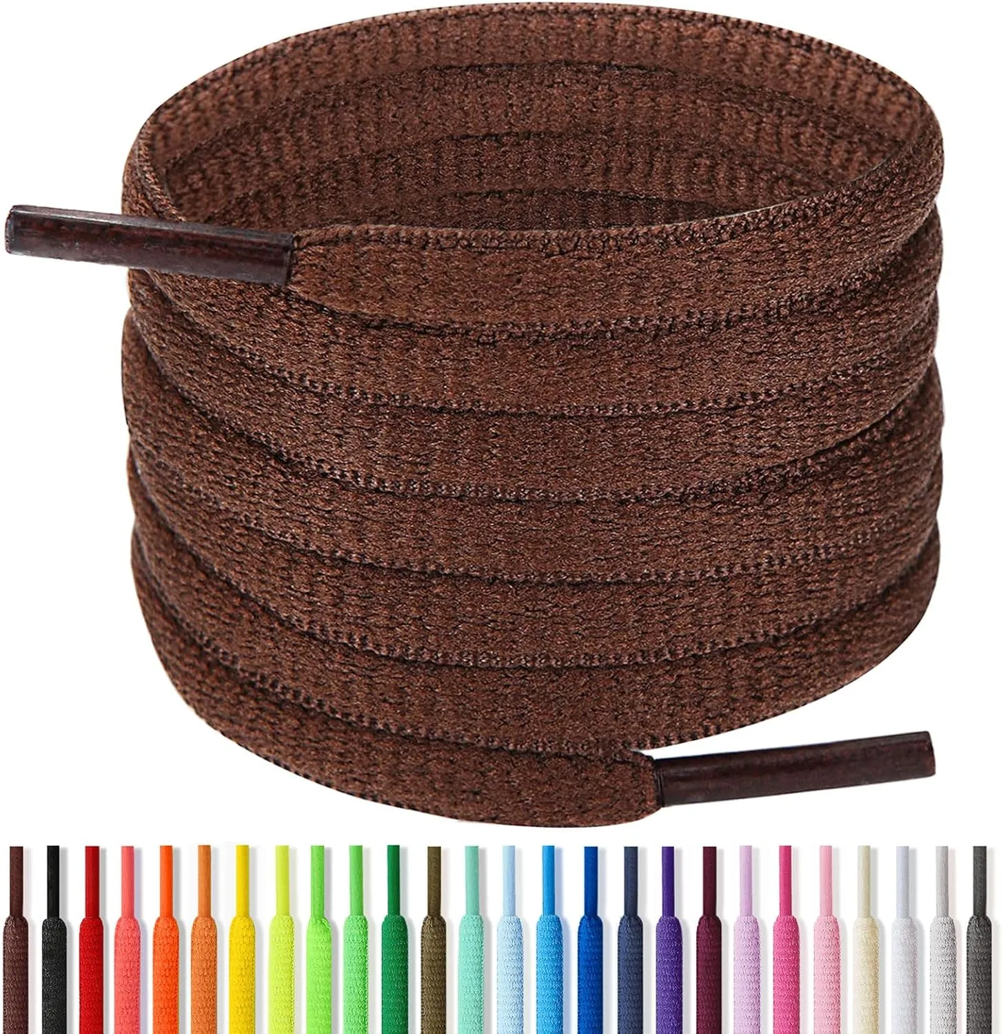 Handshop 1/4" Oval Athletic Shoelaces 24"-72" in 22 Colors Half Round Shoe Laces