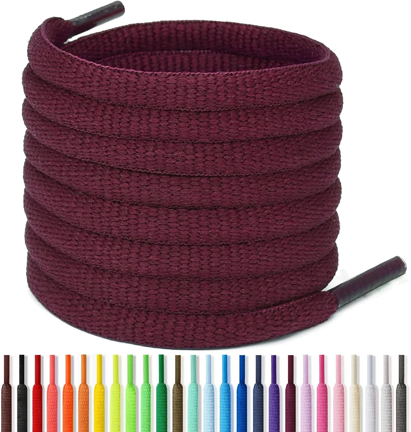 Handshop 1/4" Oval Athletic Shoelaces 24"-72" in 22 Colors Half Round Shoe Laces
