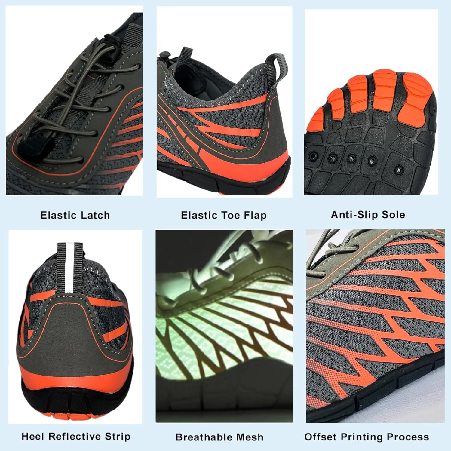 Hike Barefoot Shoes for Women Men with Wide Toe Box, Healthy & Non-Slip Breathable Barefoot Water Shoes Beach Pool Aqua Swim Surf Hiking Walking Shoes