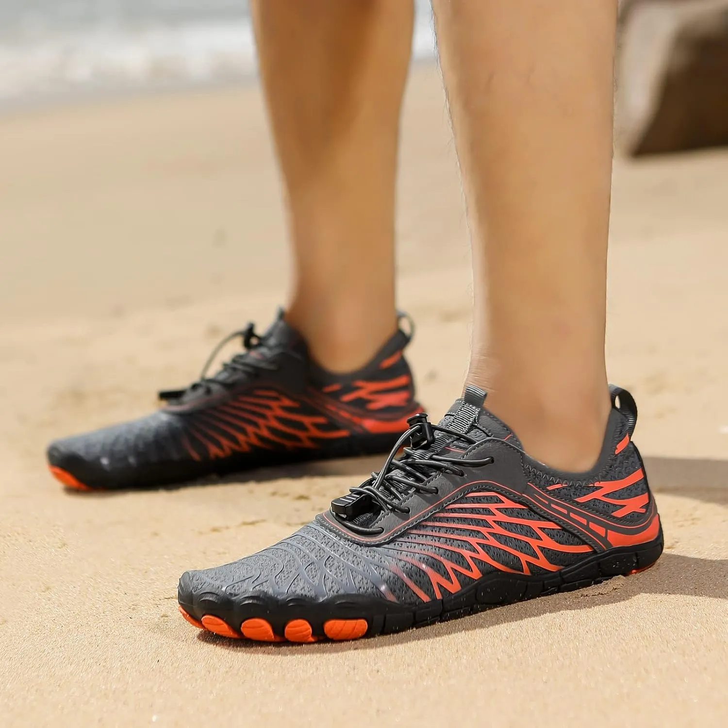 Hike Barefoot Shoes for Women Men with Wide Toe Box, Healthy & Non-Slip Breathable Barefoot Water Shoes Beach Pool Aqua Swim Surf Hiking Walking Shoes
