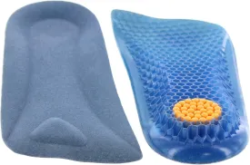 Honeycomb Gel Half Insole for Women - 1/2 inch Taller Height Increase Heel Lift Cushion Insert - Leg Discrepancy Balancer