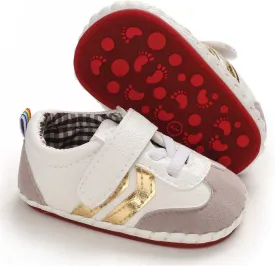 HsdsBebe Baby Boys Girls Pu Leather Hard Bottom Walking Sneakers Toddler Rubber Sole First Walkers Infant Cartoon Slippers Crib Shoes