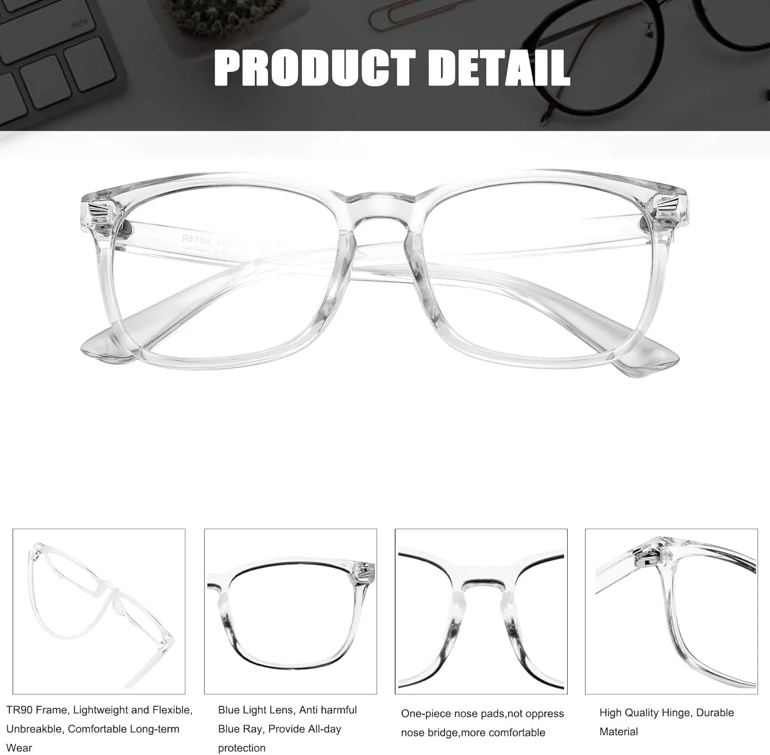 Hycredi Kids Blue Light Blocking GlassesAnti Eyestrain & UV Protection, Computer Gaming TV Phone Glasses for Boys Girls