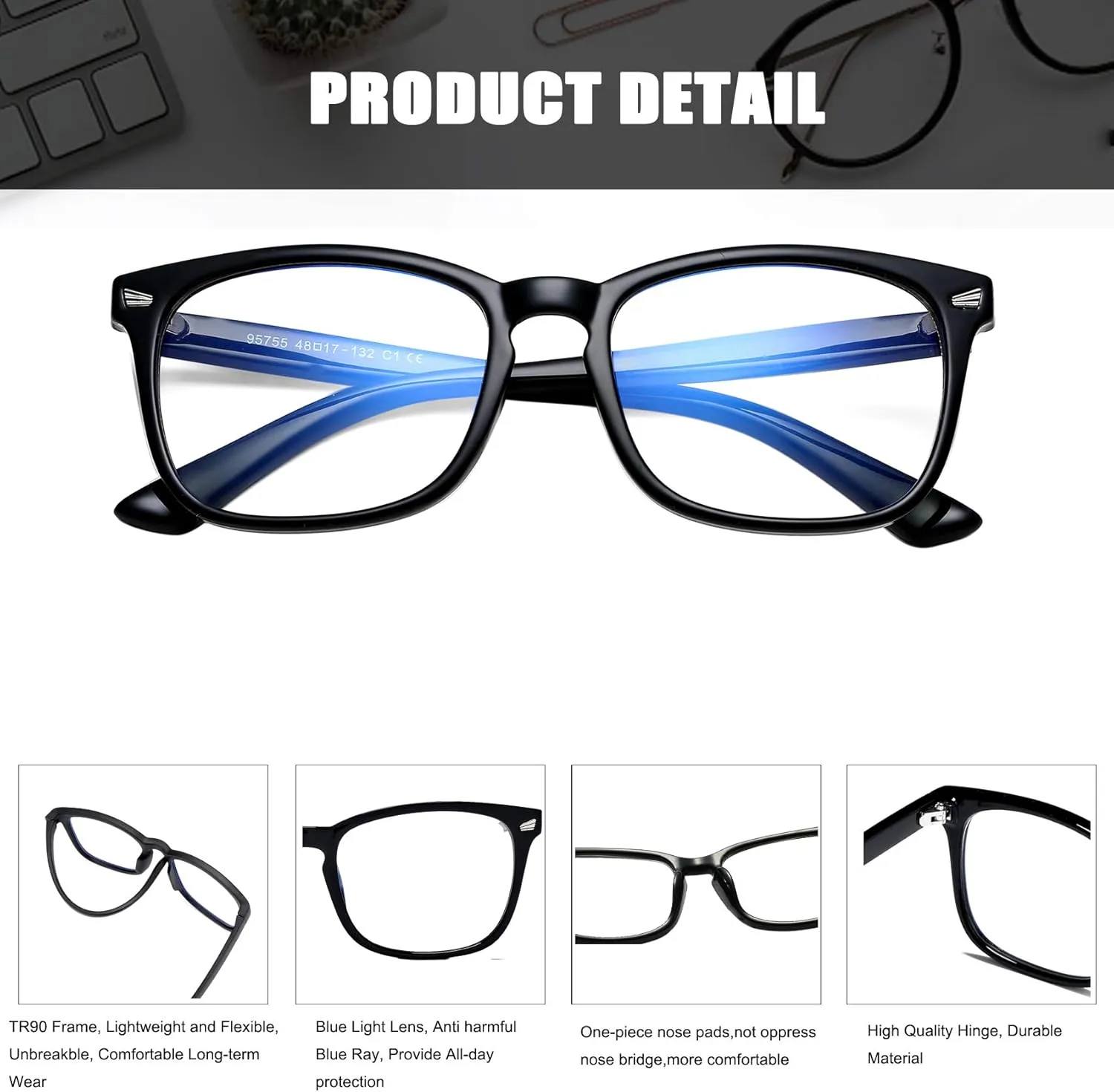 Hycredi Kids Blue Light Blocking GlassesAnti Eyestrain & UV Protection, Computer Gaming TV Phone Glasses for Boys Girls