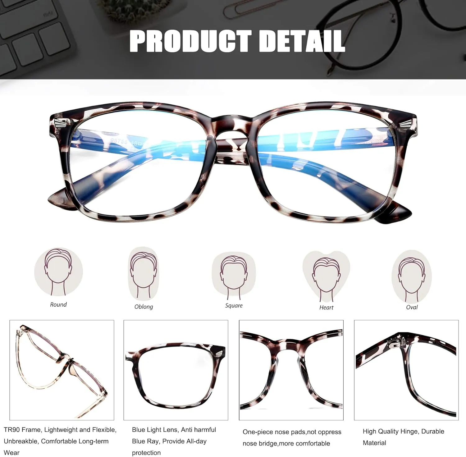Hycredi Kids Blue Light Blocking GlassesAnti Eyestrain & UV Protection, Computer Gaming TV Phone Glasses for Boys Girls