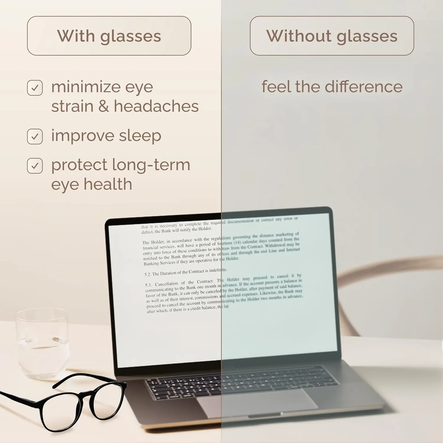 IBOANN Iconic Blue Light Glasses for Woman - Computer Glasses 99% Blue Light Blocking - Anti Eyestrain & UV Glare Protection