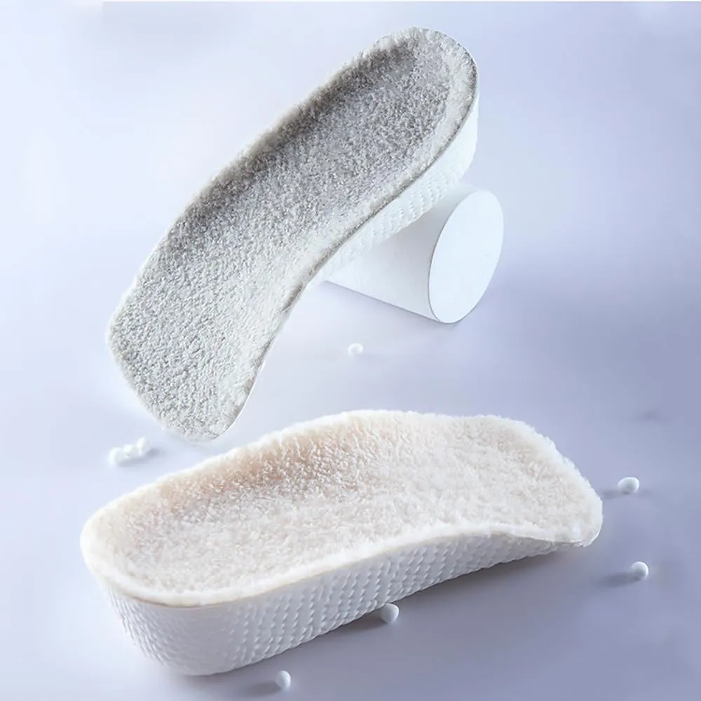 JADE KIT Height Increase Insoles - Winter- Foot Arch Contour Shoes Lifts for Orthopedic Heel Lift Cushion Gel Leg Discrepancy Balancer, Size 8-12 (Gray, L)