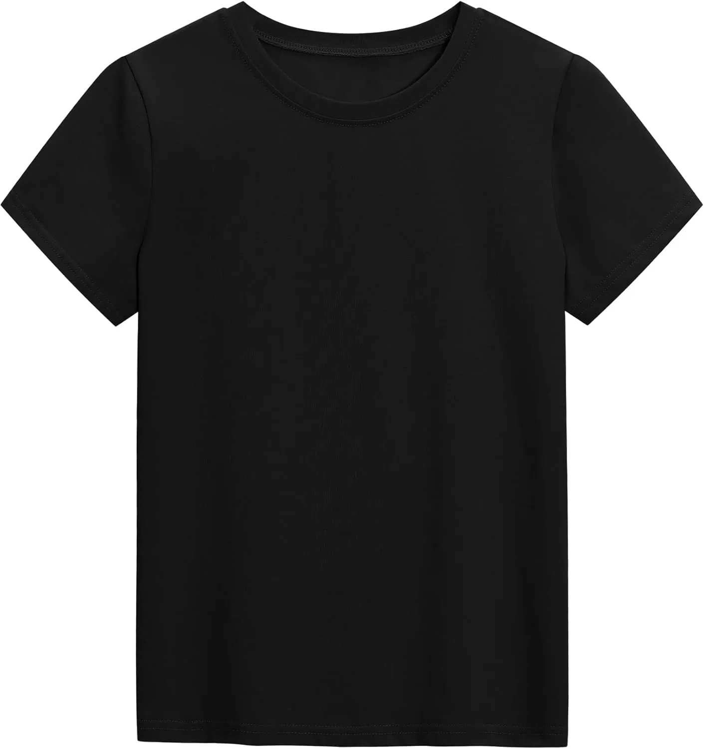 KEREDA Girls Shirts Short Sleeve Soft Cotton T-Shirts Plain Tees Tops Clothes for Kids