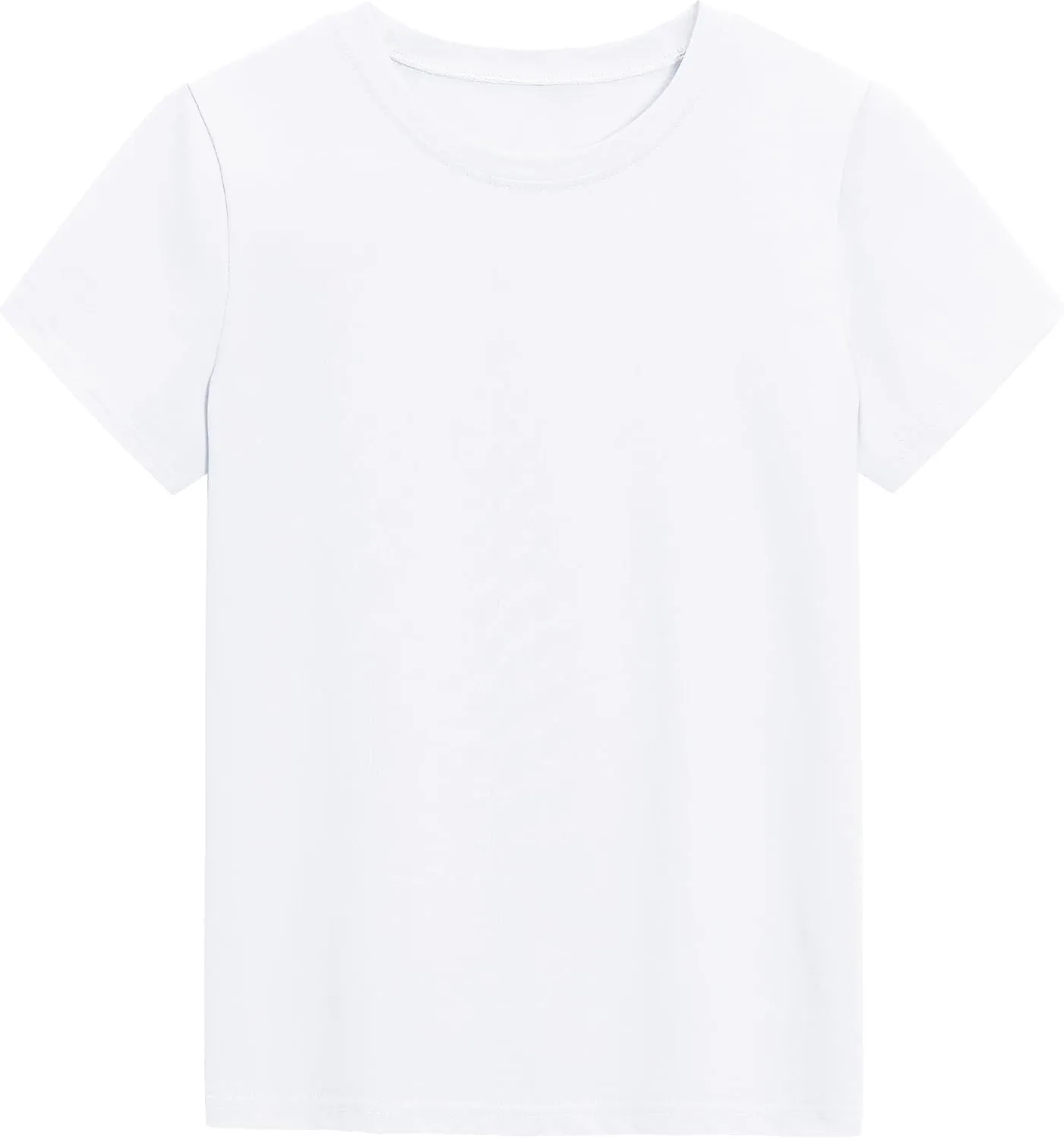 KEREDA Girls Shirts Short Sleeve Soft Cotton T-Shirts Plain Tees Tops Clothes for Kids