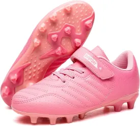 Kids Soccer Cleats Boys Girls Athletic Outdoor Firm Ground Youth Football Shoes(Little Kid/Big Kid)
