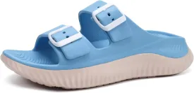 KuaiLu Womens Recovery Sandals With Comfortable Plantar Fasciitis Arch Support, Orthotic Adjustable Thick Cushion Sport Slides Reduces Stress on Feet, Joints & Back Post-Exercise