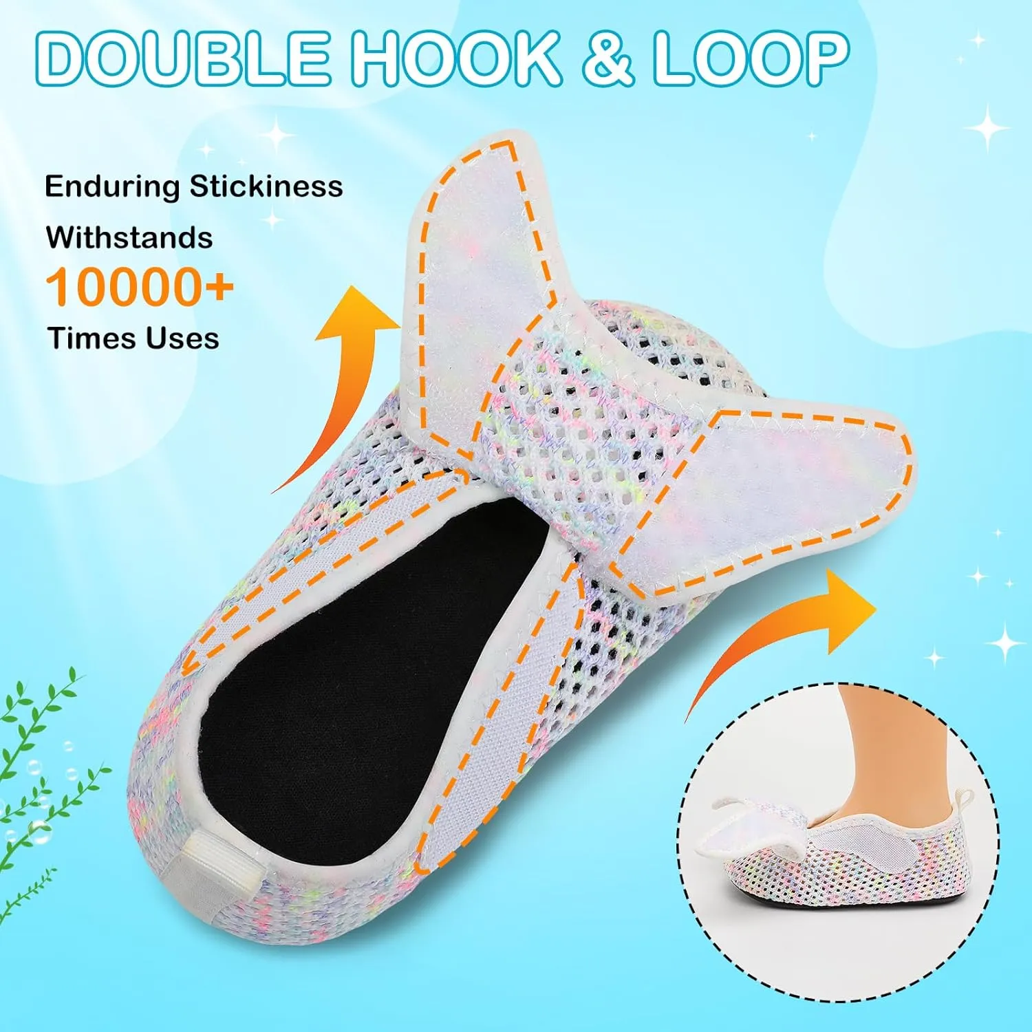L-RUN Toddler Water Shoes Boys Girls Barefoot Beach Swim Shoes Quick Dry Kids Aqua Socks Non-Slip Wide Baby House Slippers