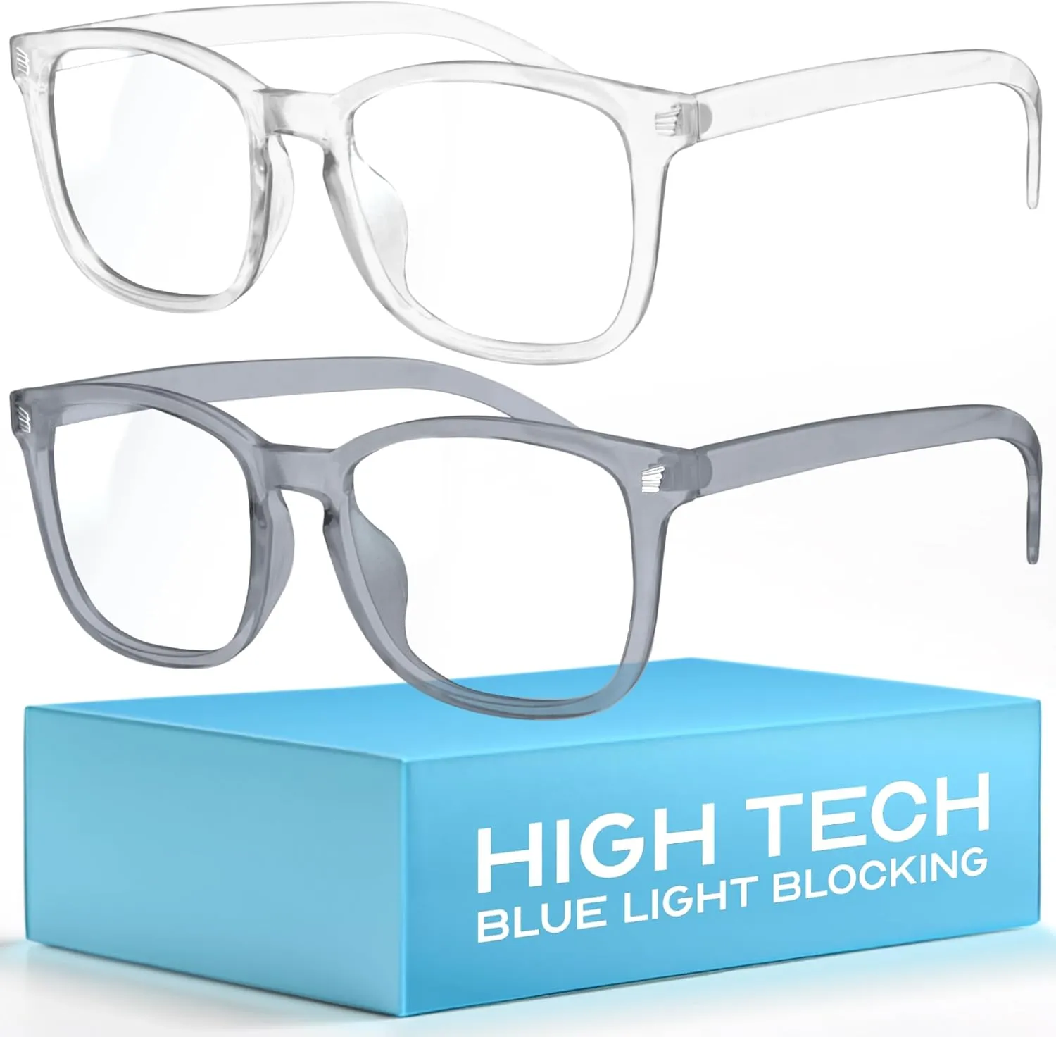 livho High Tech Blue Light Glasses - Advanced 99% Blue Light Blocking Computer Glasses - Anti Eyestrain & UV Glare Protection