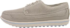 Margaritaville Golf Shoes, The Gimmie, Spikeless Mens Golf Shoe, Golf Footwear with Rubber Toe Guard and Stability Heel Frame, Lace Up Athletic Mens Shoes (Beige/Blue, Men's 8