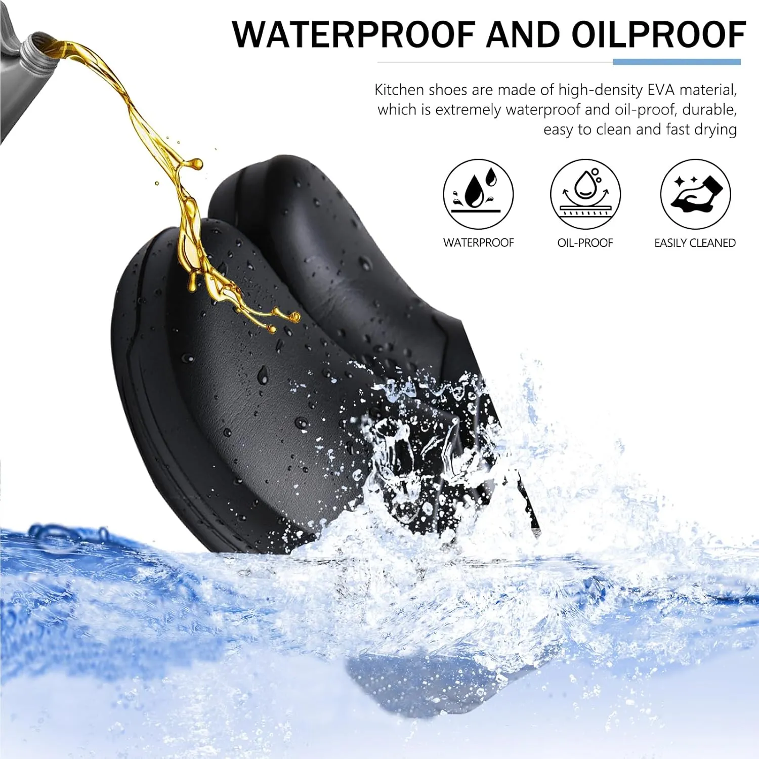 Mens Clogs Non Slip Chef Shoes for Women Men Food Service Comfortable Water Resistant Unisex Nursing Nurse Shoes for Work Kitchen Restaurant