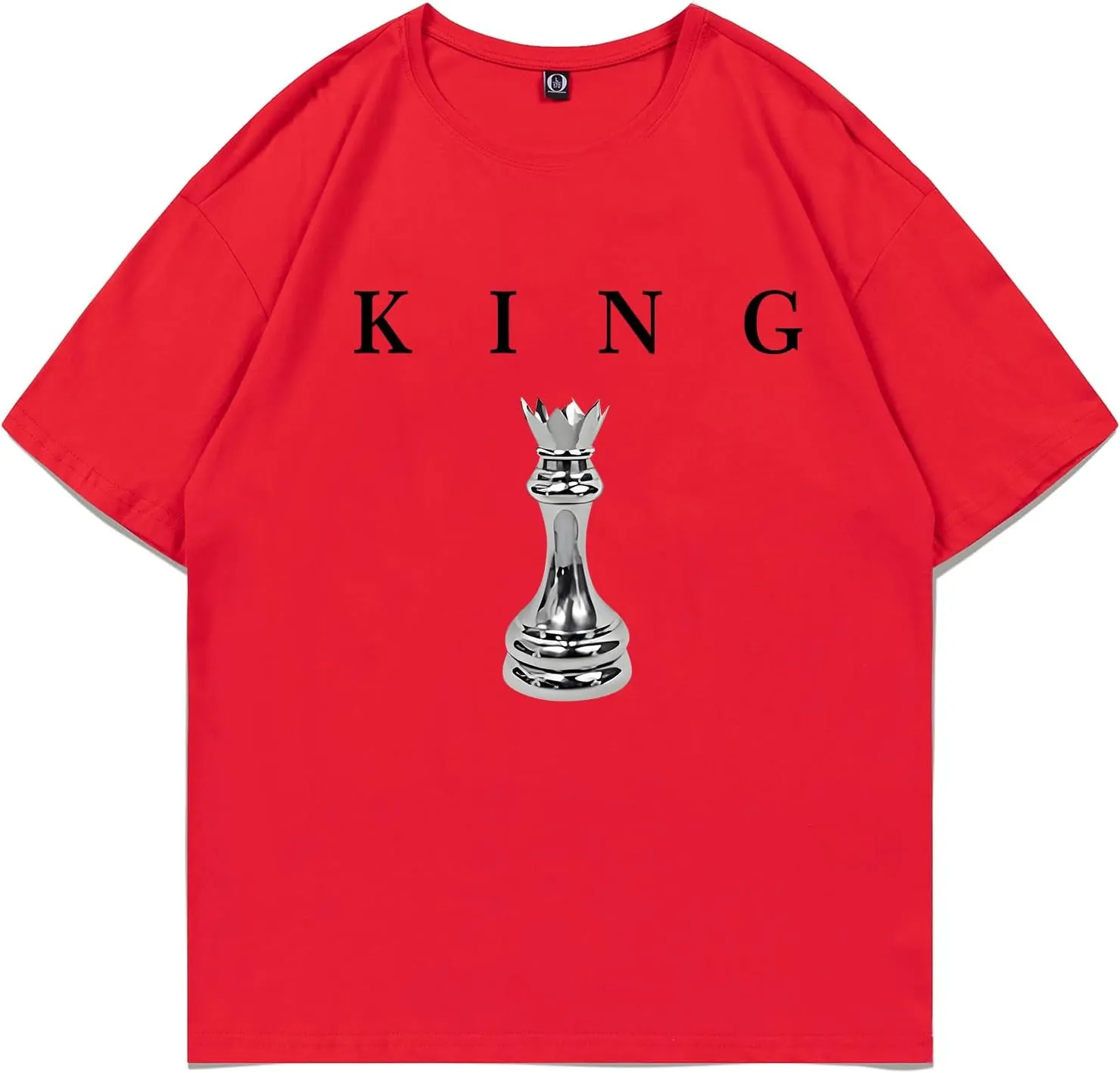 Men's King Chess Shirt Graphic Tees Designer Printed T Shirts for Men Urban Letter T-Shirt Streetwear