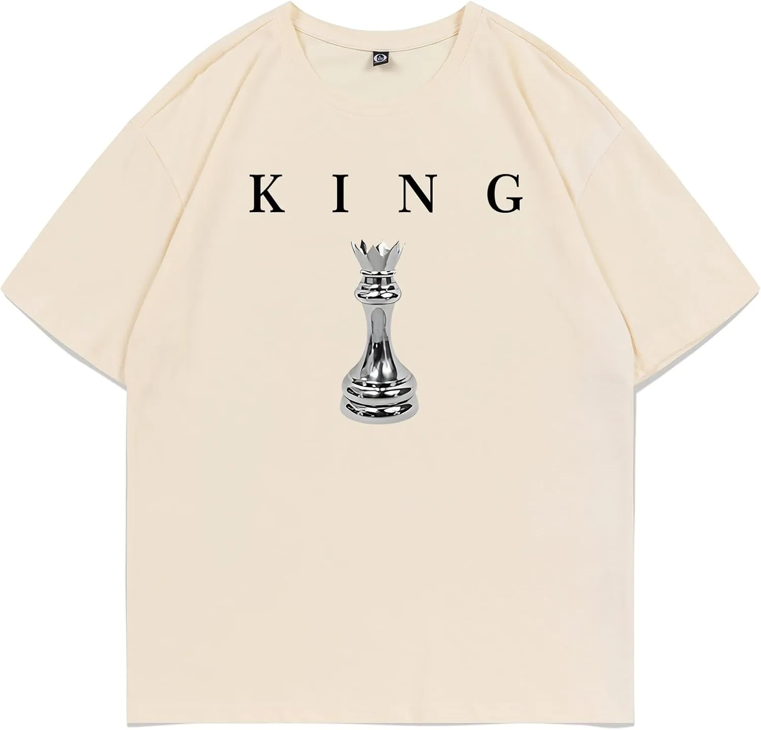 Men's King Chess Shirt Graphic Tees Designer Printed T Shirts for Men Urban Letter T-Shirt Streetwear