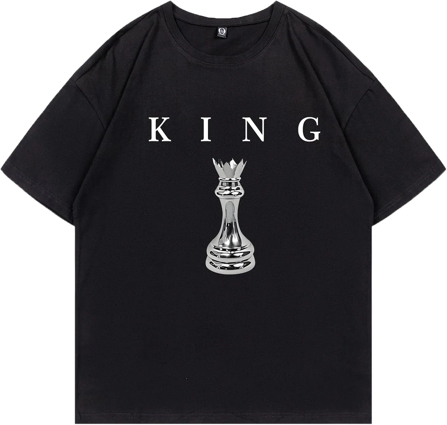 Men's King Chess Shirt Graphic Tees Designer Printed T Shirts for Men Urban Letter T-Shirt Streetwear